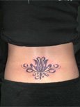 ウォーターリリー、睡蓮の花に模様のタトゥーデザイン238_1