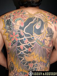 鬼若丸鯉退治 オニワカマルコイタイジ 和彫り 刺青 タトゥーデザイン