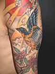燕と花の刺青デザイン449_1