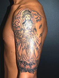 観音様 ｊ0701 カンノンサマ 和彫り 刺青 タトゥーデザイン
