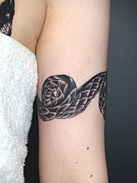 腕に巻き付いた蛇の刺青 デザイン610_5